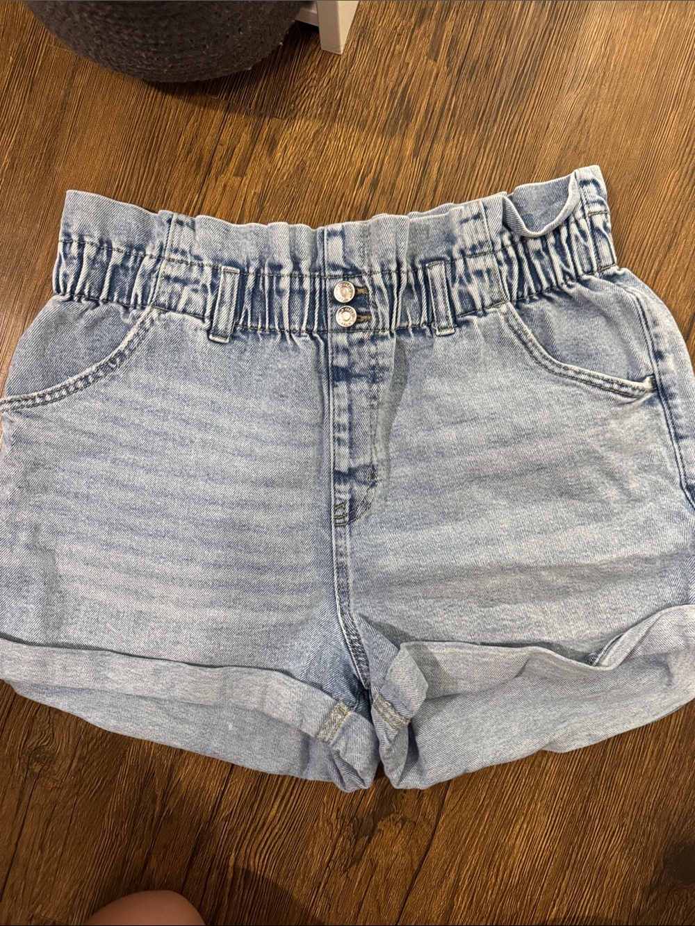 wild fable Light Blue Elastic Waist Denim Shorts